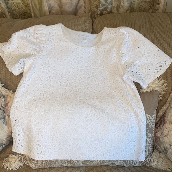 🤍NWOT Charter Club Eyelet Blouse - Picture 8 of 10